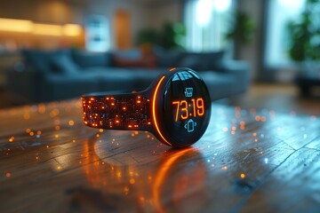 A watch with the time of 3:19 on it