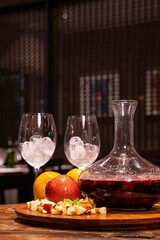 Obraz premium drink with fruits and wine