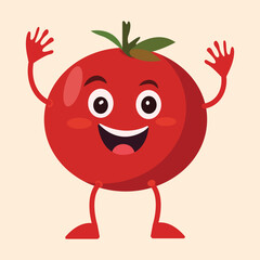 fruit tomato character cartoon