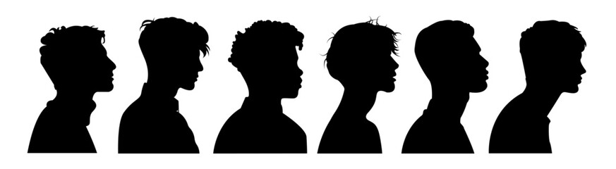 male head silhouette side view