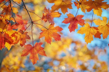 Obraz premium Fallen Leaves Season Background