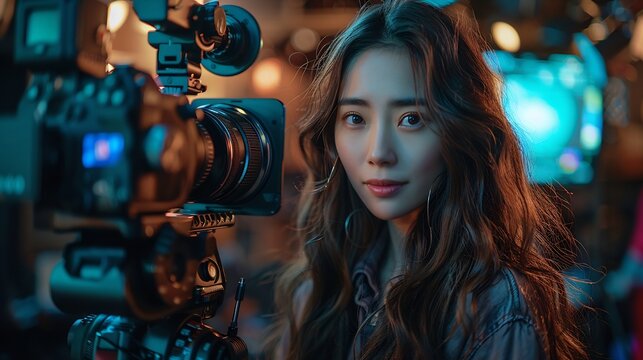 Frame shot of a brand ambassador hosting a live QA session on social media engaging directly with fans and followers in realtime