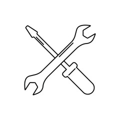 screwdriver and wrench icon