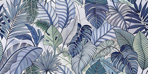 seamless background with leaves