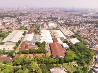 Townscape of Bandung City is densely populated. A metropolis in West Java province, Indonesia. Business and Economy. Population Explosion. Urban Planning and Residential District
