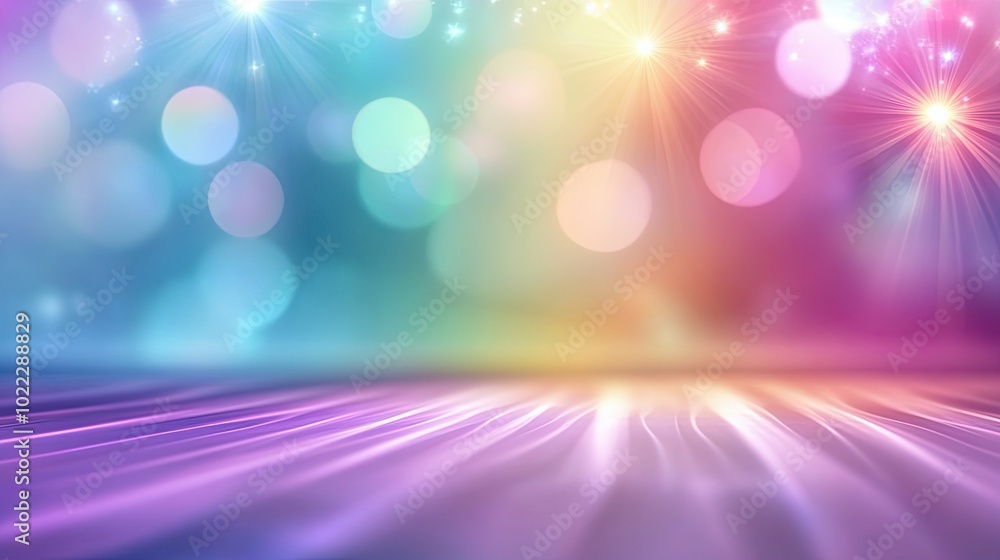 Poster a rainbow background wallpaper with soft gradients and subtle light effects, creating a polished and
