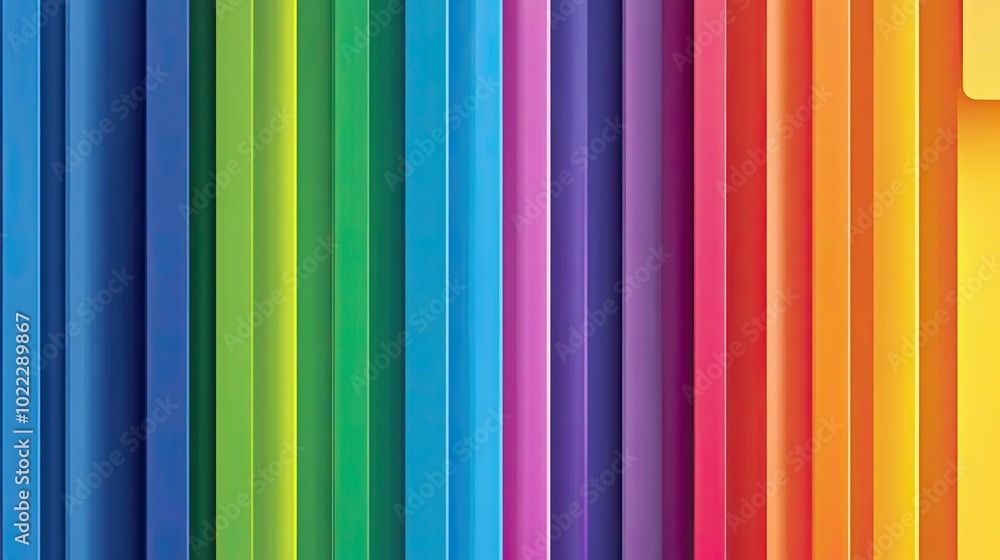 Aufkleber a seamless rainbow stripe pattern background with alternating thick and thin stripes, creating a bol