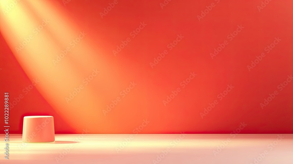 Poster a simple red wallpaper with soft lighting effects, creating a warm and inviting visual for digital b
