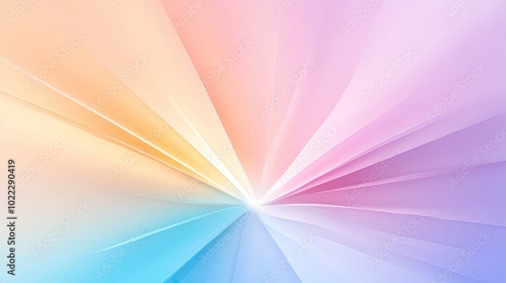 Poster a soft rainbow gradient background with a radial effect, starting from the center and fading outward