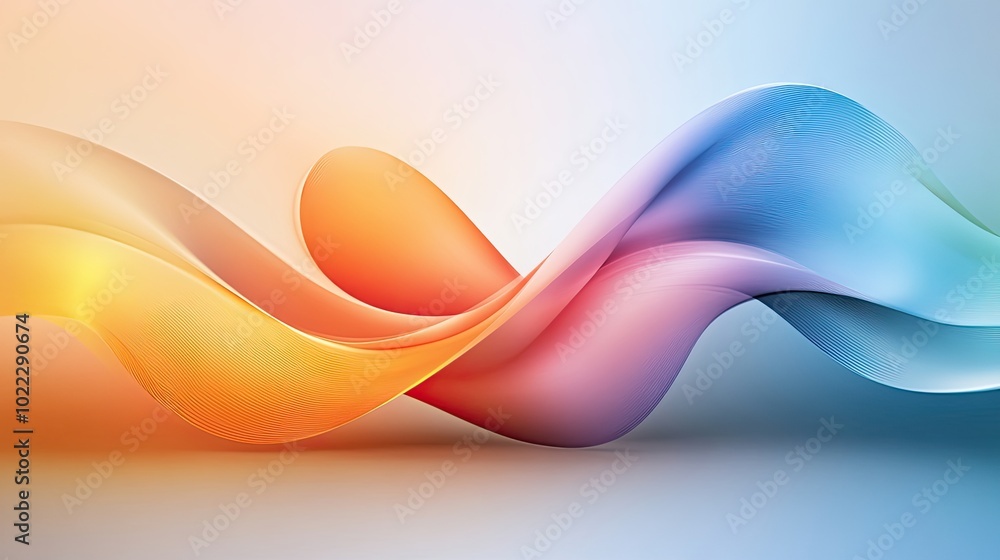 Poster a swirling abstract rainbow background with multiple color layers, creating a fluid and energetic de