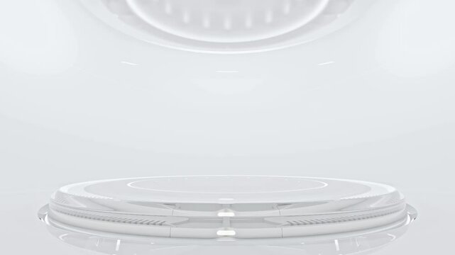 Scientific laboratory or Power podium empty. Technology background and science concept. Animation seamless loop. 3D Render