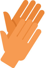 Two hands are clapping, expressing approval, gratitude, or congratulations