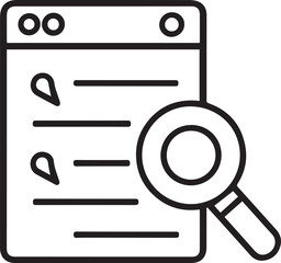 Search bar icon vector illustration outline.