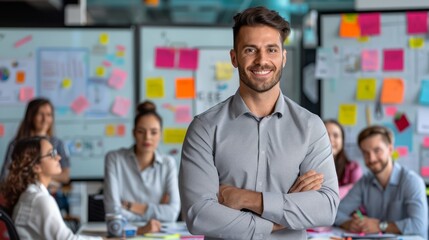 Young Professional in Formal Shirt at Creative Studio