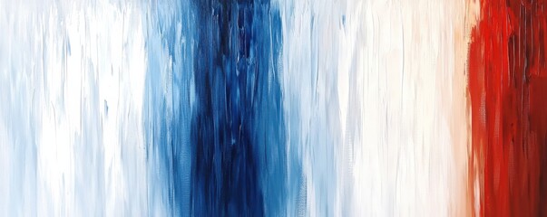 Abstract art featuring bold red, white, and blue strokes that evoke emotion and energy, perfect for modern decor.