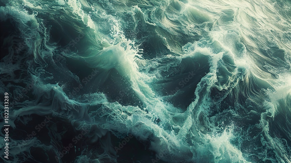 Poster Ocean Waves Crashing: Dramatic Seascape Photography