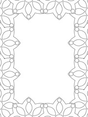 All these designs are hand-drawn and unique 
Flower Border Beautiful black and white illustration for adult coloring book,
This is a printable Beautiful Zentangle Coloring page for KDP Interior,