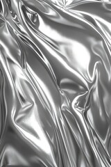 A fluid metallic silver backdrop with a smooth abstract liquid appearance.