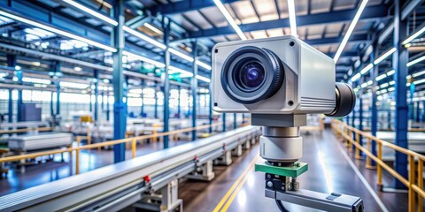 Robotic vision sensor camera system in a factory setting for industry 0 and advanced technology concept