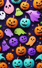 colorful halloween background