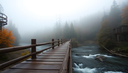Naklejka premium morning on the lake