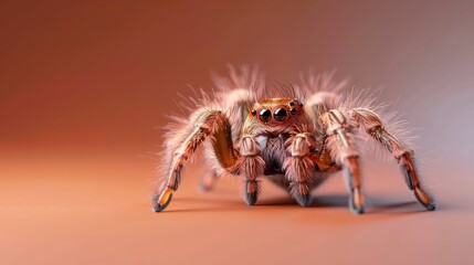 Close-up of a Cute Pet Tarantula with Delicate Features