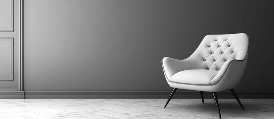 Pink armchair in a room with pink walls