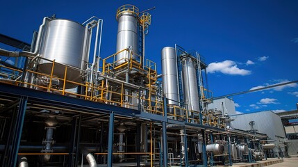 Modern Gasifier Facility with Advanced Technology for Converting Solid Fuels into Gaseous Energy, Featuring Industrial Infrastructure and Sustainable Environmental Solutions