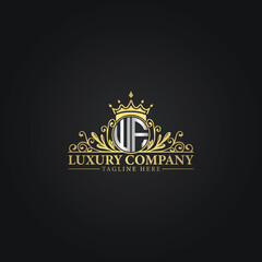 Obraz premium Elegant Gold Crest Logo for Premium Brands