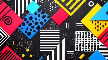 A captivating marketing design featuring overlapping colorful shapes clean lines and modern fonts that create a visually appealing and engaging campaign for branding advertising