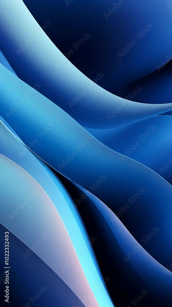 Aufkleber Abstract blue wave pattern with smooth gradients