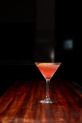 Cocktails on a bartender table