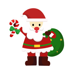 santa claus with a gift bag