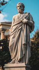 Obraz premium World Philosophy Day. the philosopher reflects. The ancient philosopher