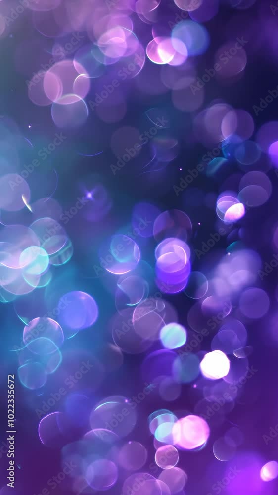 Poster Purple and blue bokeh abstract background