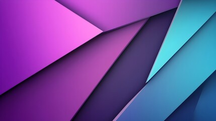 Obraz premium Sleek and futuristic abstract background with bold geometric angular shapes in a deep purple and light turquoise color palette giving a tech inspired and minimalist look