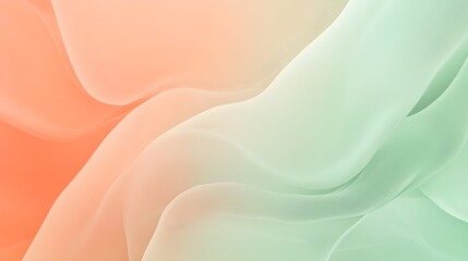 Fototapeta premium Tranquil Two Tone Abstract Background with Smooth Gradient Transitioning from Soft Green to Warm Peach Creating a Modern and Calming Atmosphere