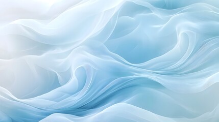 Obraz premium Dreamy Swirling Layers of Soft Blue and White Forming a Peaceful Abstract Background Isolated Tranquil Sky Inspired Atmosphere with Flowing Airy Waves and Subtle Pastel Tones