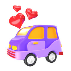 3D Wedding Car Illustration