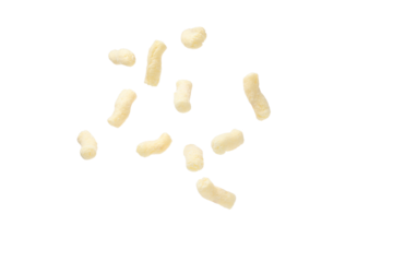 PNG, Many falling sweet corn sticks, isolated on white background
