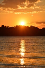 ザンベジ川の夕日