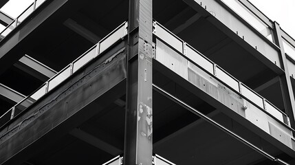 Obraz premium Interior of a large industrial building.