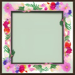 Obraz premium Hand drawn art nouveau frame design