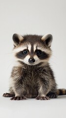 Fototapeta premium raccoon isolated on paper background