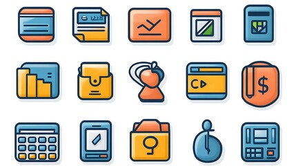 set of icons