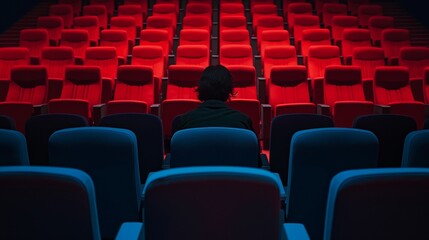 Fototapeta premium a lonely person in sad mood, beautiful concept