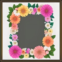 Fototapeta premium Hand drawn art nouveau frame design