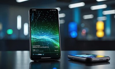 Sleek modern smartphone - Powered by Adobe