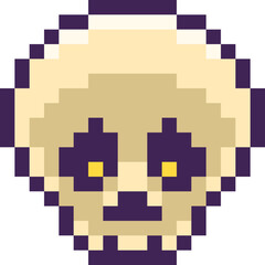 Halloween Skull Pixel 8bit Icon.