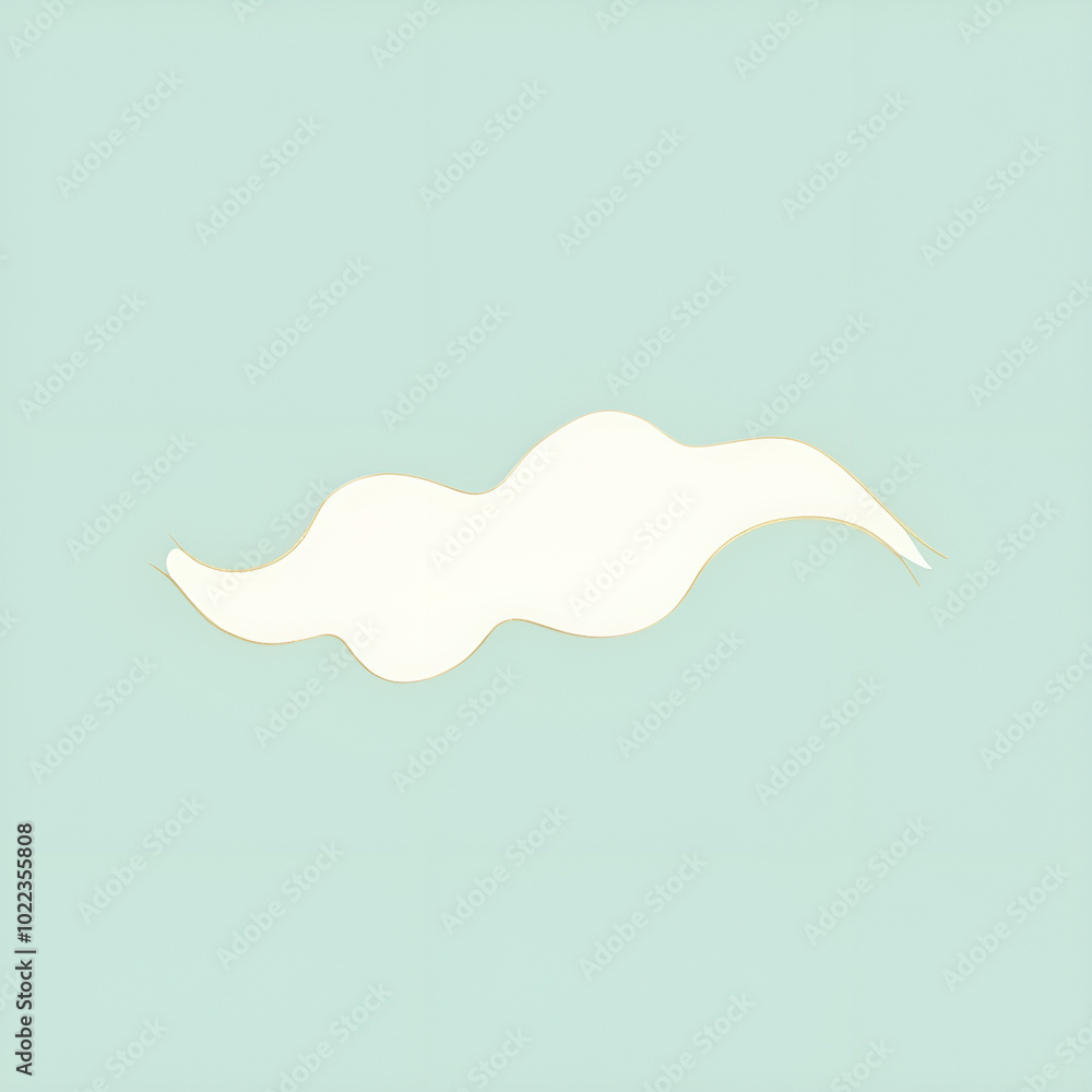 Poster minimalist style illustration of an background with clouds. generative ai